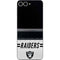 NFL Las Vegas Raiders White Striped Galaxy Z Flip6 Skin
